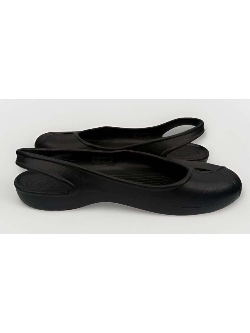 Crocs Olivia II Womens 8 Black Slingback Ballet Flats Comfort Casual Travel - Picture 7 of 11